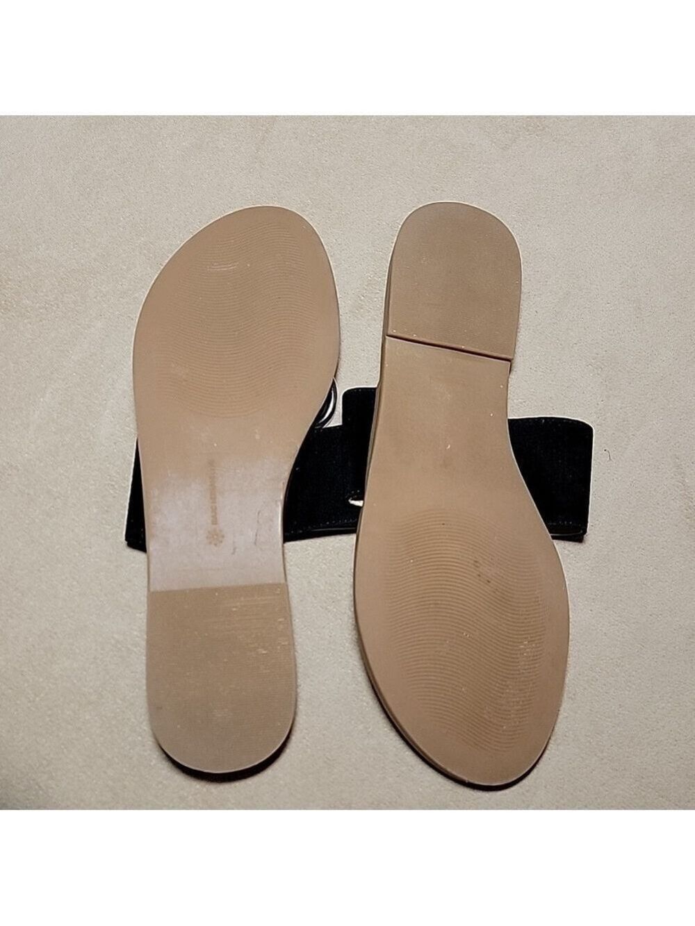 Isaac Mizrahi Live! Black Suede Silver Embellished Jasmine Sandals Size 9 EUC - Picture 3 of 4